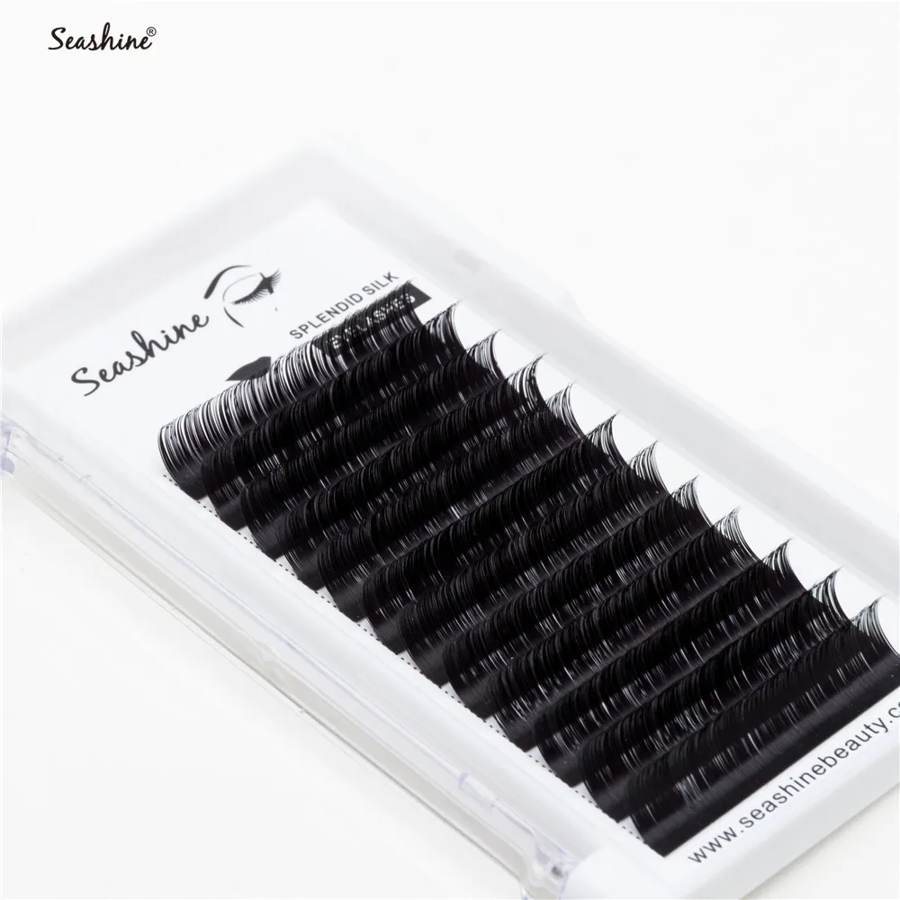 Seashine Individual Eyelash Extension Natural Long Korea Mink Volume Eyelash Extension Easy Fans J B C D L Curl Individual Lash