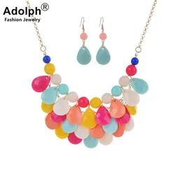 Star Beads Drop Elegant Jewelry Set Bib Choker Necklace With Drop Earring Woman Accessories2021 New Wholesale Price SALE
