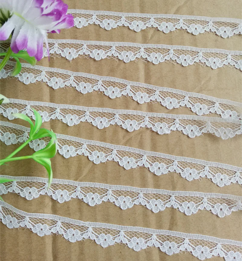 30yards cute width 12mm Lace Trim fabric Embroidered Net Garment ribbon headband wedding party decoration gift DIY Accessories #