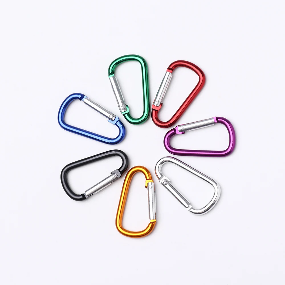 Alloy Carabiner Camping Hiking Hook Safety Aluminum D-Ring Key Chain Clip Keyring Snap Hook Outdoor Travel Kit High Quality