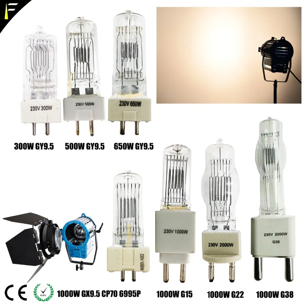 

Studio Lamp M40 Lamp 500W/230V GY9.5 T19 1000 W 230V CP/73 FKK 2000W 240V G38 T26 650W GY9.5 Halogen Tungsten Light Bulb Studio