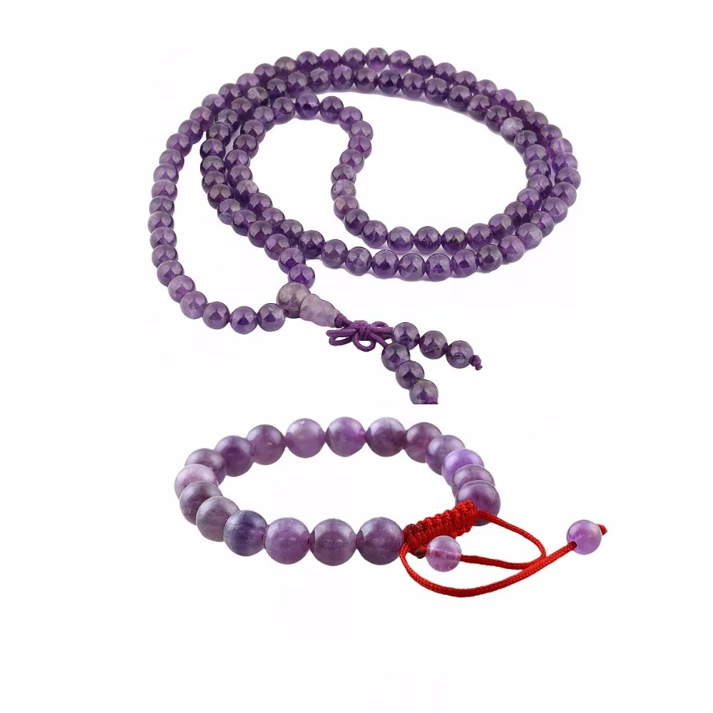 

TUMBEELLUWA Tibetan Buddhist Mala Prayer Beads Meditation Necklace Bracelet Set