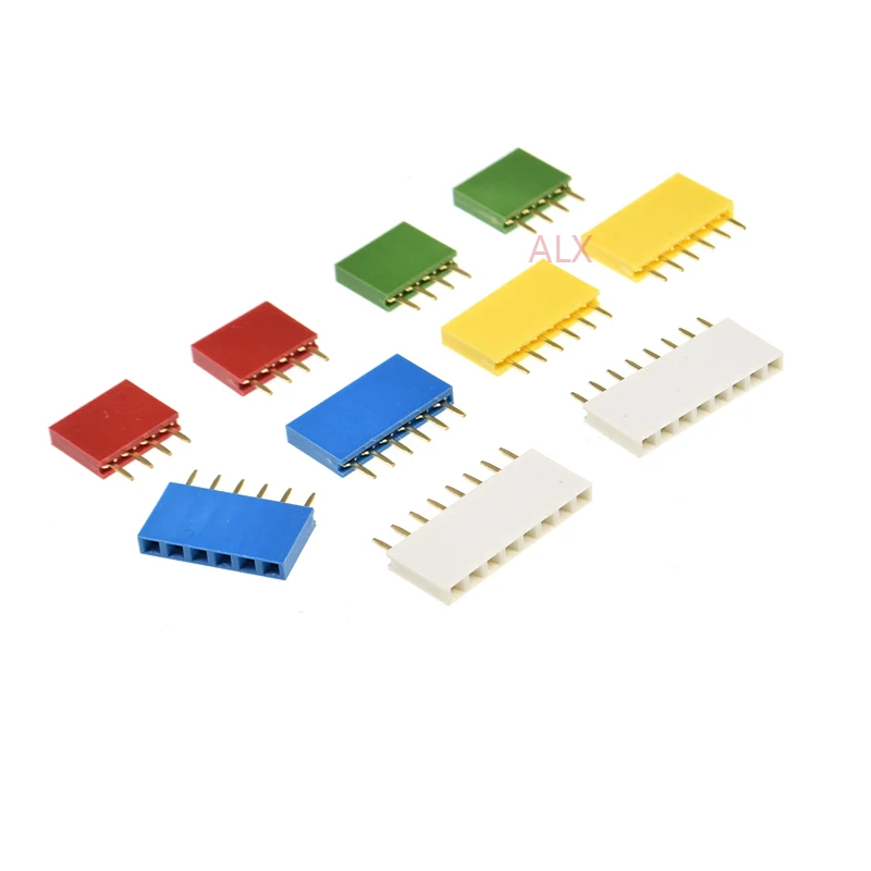 10PCS 4/6/8/ PIN SINGLE row Straight FEMALE PIN HEADER 2.54MM PITCH Strip Connector Socket 4PIN 6PIN 8PIN 4p 6p 8p FOR pcb BOARD