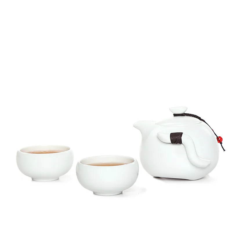 Promotion!! 1 pot + 2 cups The Ding kiln tea Sets Portable Travel Tea Tet,Quick Cup,TeaPot Kettle,Gaiwan Kung fu tea set