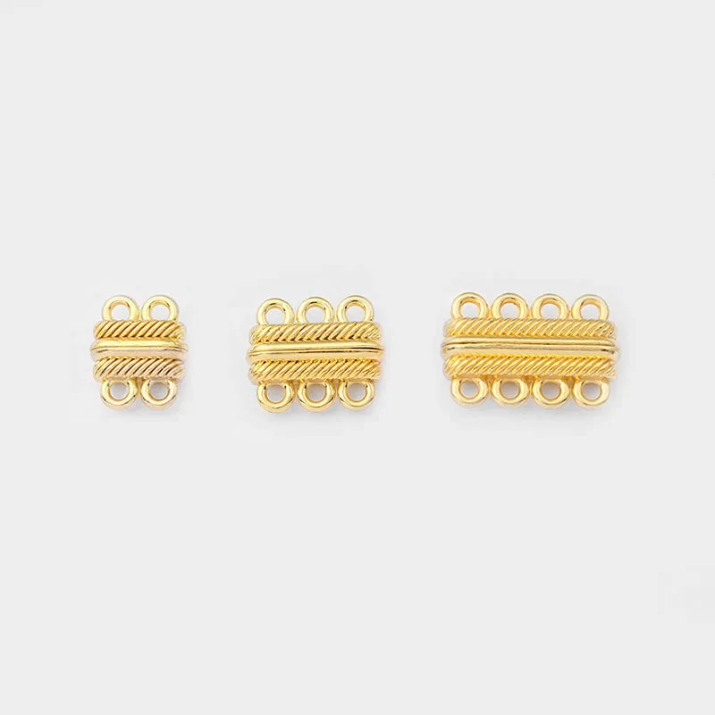 5PCS Multi Strand 2 3 4 Row Strong Magnetic Clasp Cord End Clasp For DIY Necklace Bracelet Connectors Jewelry Making Findings