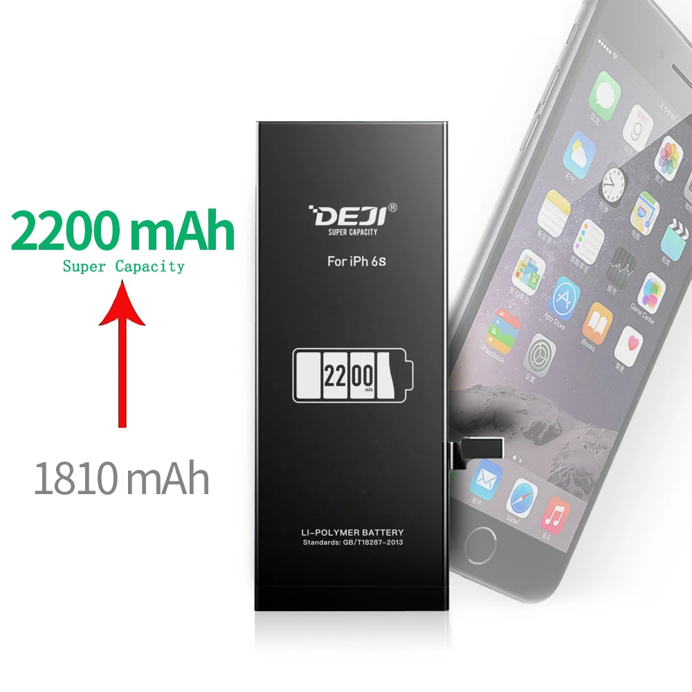 DEJI Battery For iPhone 6S/6GS With Repair High Capacity Real 2200mAh Mobile phone Original Lithium Batteries Replacement