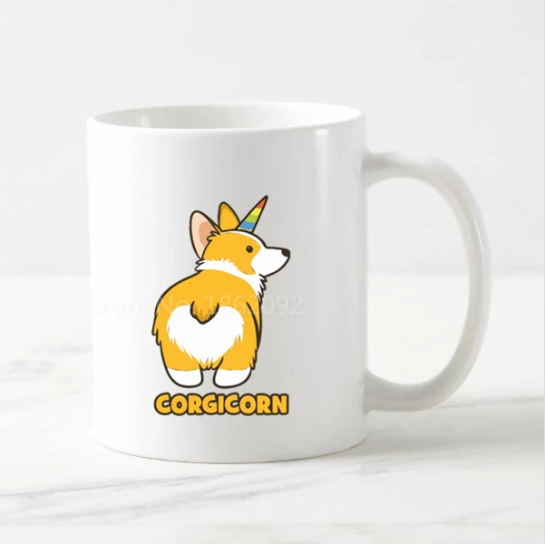 Funny Corgi Unicorn Coffee Mug Novelty Corgicorn Unicorn Mugs Tea Cup Cute Corgi Dogs Lovely Pet Lover Gifts Puppy Ceramic 11oz