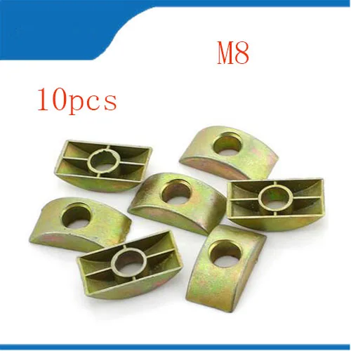 M8mm Hole Furniture Connector Fittings Half Moon Nuts 10 Pcs