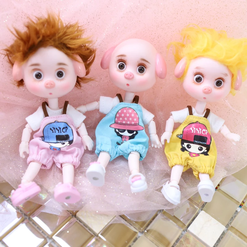 

DBS DREAM FAIRY 15cm BJD joint body cute pig ob11 mini doll with clothes shoes anime toy DODO DOLL girls gift