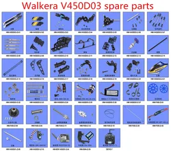 Walkera V450D03 części zamienne śmigło silnika serwo ESC odbiornik osi wirnika klip rama lądowania głowica obrotowa Swashplate itp