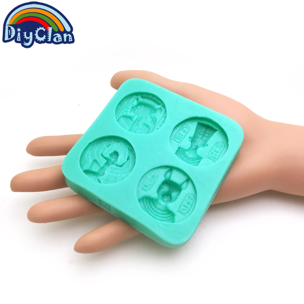 New Pharaoh Coppers Silicone Fondant Cake Mold Chocolate Chip Decoration Tools kitchen Baking Resin Gypsum Handmade Epoxy Mould