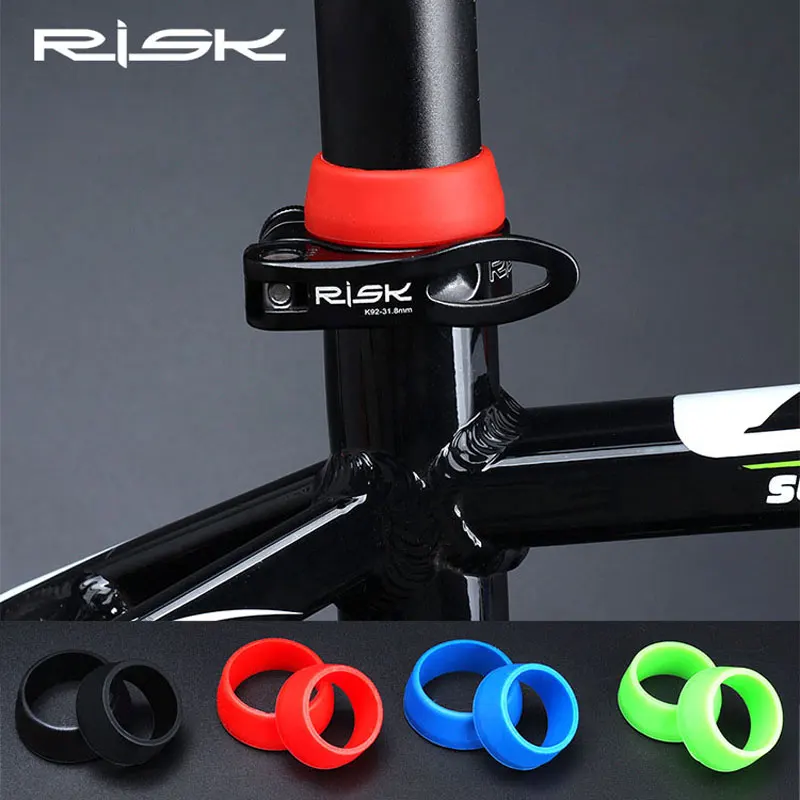 New RISK Waterproof Bicycle Seat Post Dust Cover MTB Road Bike Rubber Ring Ultralight Cycling Silicone Cover Bicycle Accessories