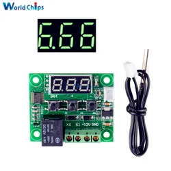 W1209 DC 12V Green LED Digital Thermostat Temperature Control Thermometer Thermo Controller Switch Module Waterproof NTC Sensor