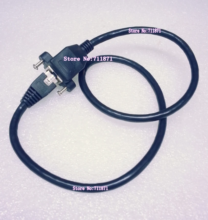 60cm Screw Fixed Male to Female Rj45 Ethernet Extension cord Male Female Screw hole Network Line Male Female CAT6 Ethernet Cable