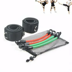 Conjunto de cordas para treino de velocidade cinética, faixas de resistência para corrida e treino de perna, tubos de exercício