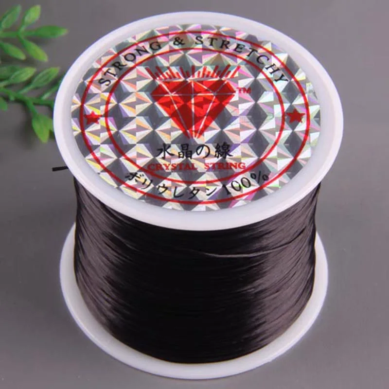 

0.05CM Black Stretch Elastic Bead Crystal Cord Jewelry For Woman Gift Making Z022