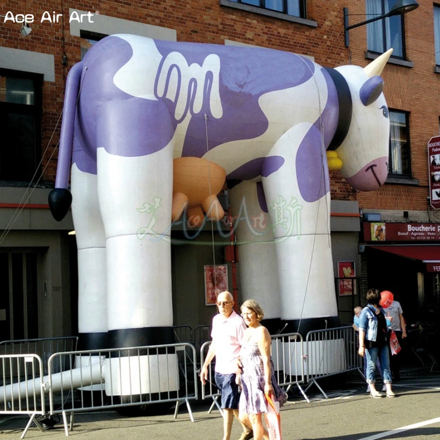 2023 ออกแบบใหม่ยักษ์สัตว์ Inflatable วัว,นม,Dairy วัว,Milch Cow Replica สําหรับโฆษณา