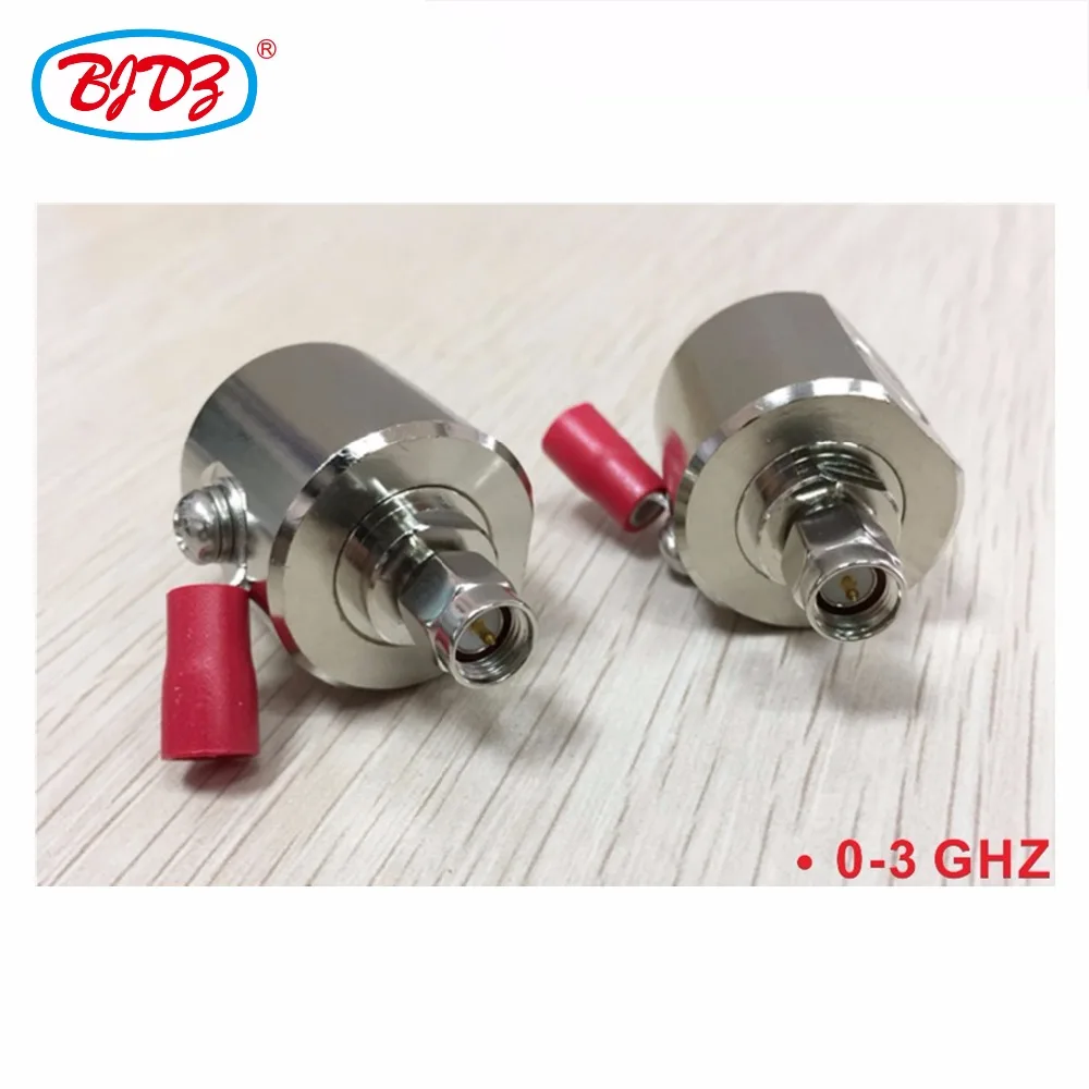 Free Shipping 1pcs 0-3GHZ rf Lightning protector sma male plug to sma female jack surger arrester lightning arrestor