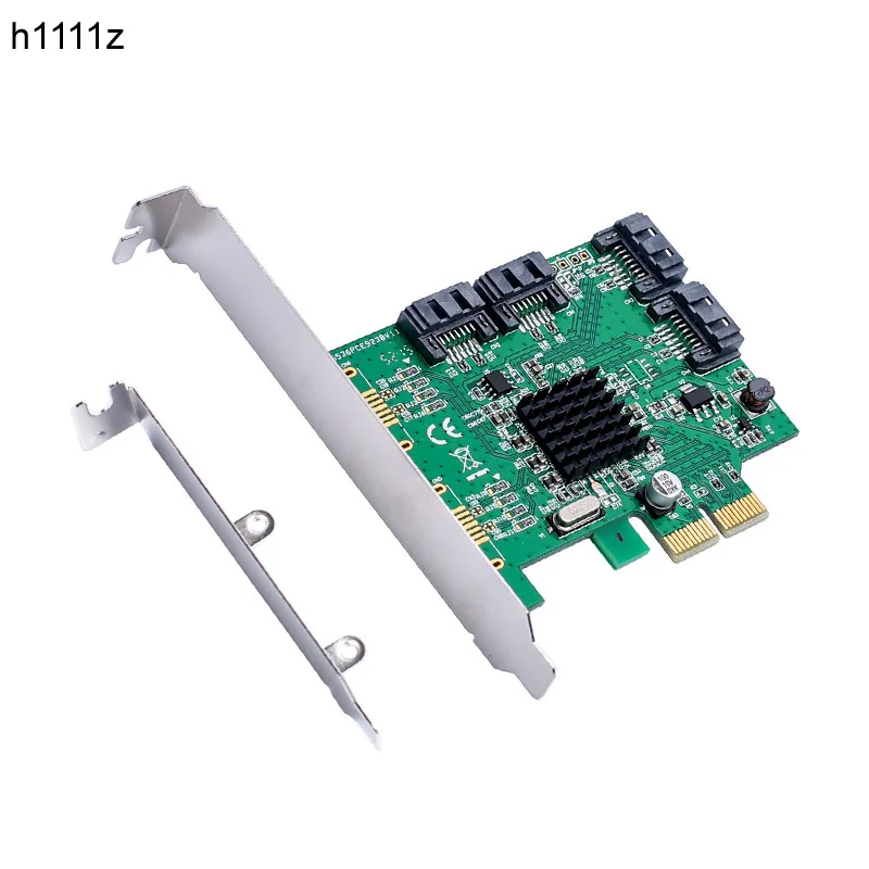 

H1111Z Add On Card PCI-E SATA Card PCIE SATA 3 III 4-port PCI-e Version 2, x2 Slot SATA Controller Card with Low Profile Bracket