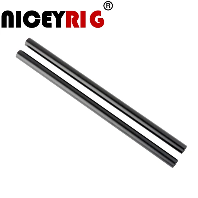 NICEYRIG 2 szt. 15mm pręty ze stopu aluminium 30cm 12 cali do lustrzanki cyfrowej 15mm pręty System pręt kamery