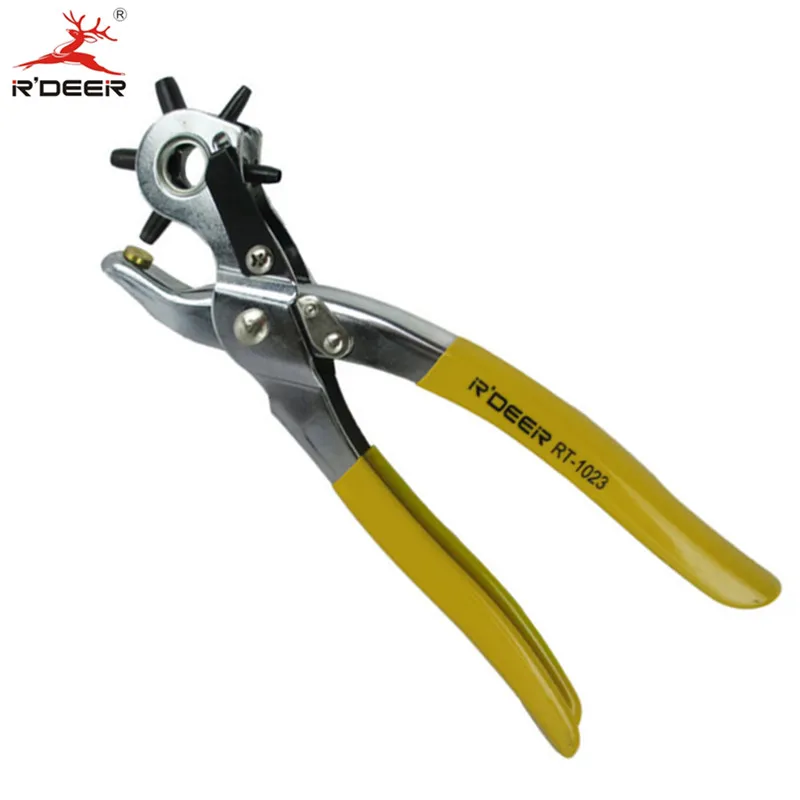 RDEER Punch Plier Belt Hole Hand Press 2.5/3/3.5/4/4.5/5mm Heavy Duty Eyelet tool Alicate