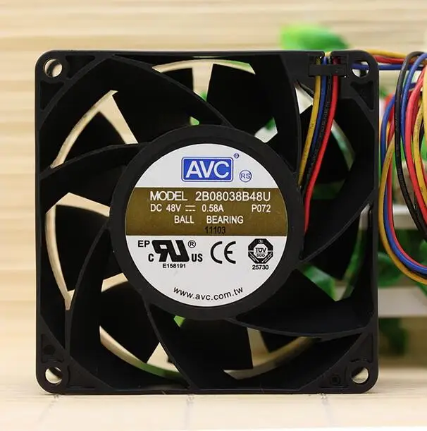 

Original 2B08038B48U 8038 48V 0.58A 8cm 4 line PWM dual ball fan