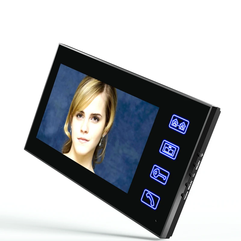 Gratis Verzending! Ennio 7 "Video Deurtelefoon Intercom Deurbel Touch Button Remote Unlock Nachtzicht Cctv Camera