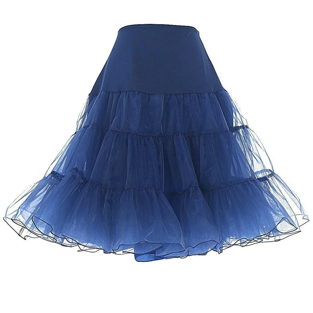 Goedkope Korte Vintage Tule Trouwjurk Petticoat Crinoline Rockabilly Tutu Tulle Rok Swing Onderrok Bruiloft Accessoires