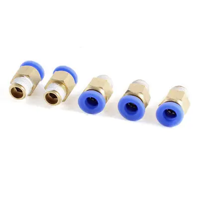 

5 Pcs 10mm Male Thread to 6mm Hole Tube Air Pneumatic Push in Quick Joint