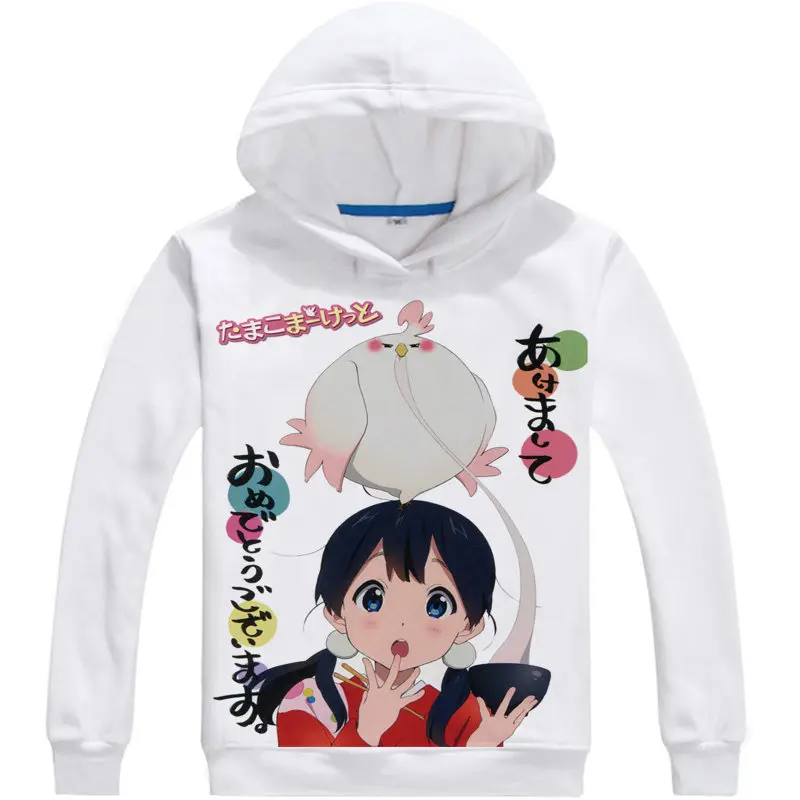 

Tamako Market Hoodie Anime Tamako Kitashirakawa Dera Mochimazzi Cosplay white hoodies Cute Sweatshirts Japanese Cartoon Fans