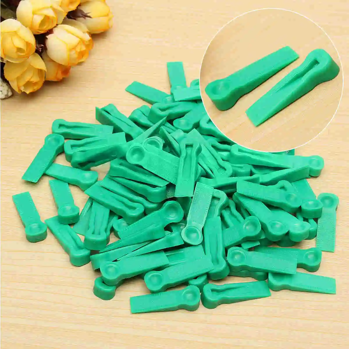 100pcs Wedges Floor Wall Tile Leveling System Tile Spacers Bulding Tool Plastic