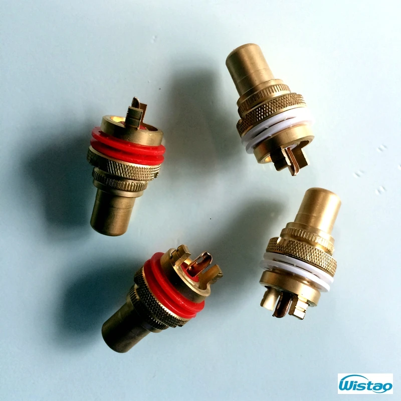 HIFI RCA Terminal 4pcs / lot Alluvial Gold-plated Oxygen-free Copper Socket 4PCS/Lot High Performance DIY