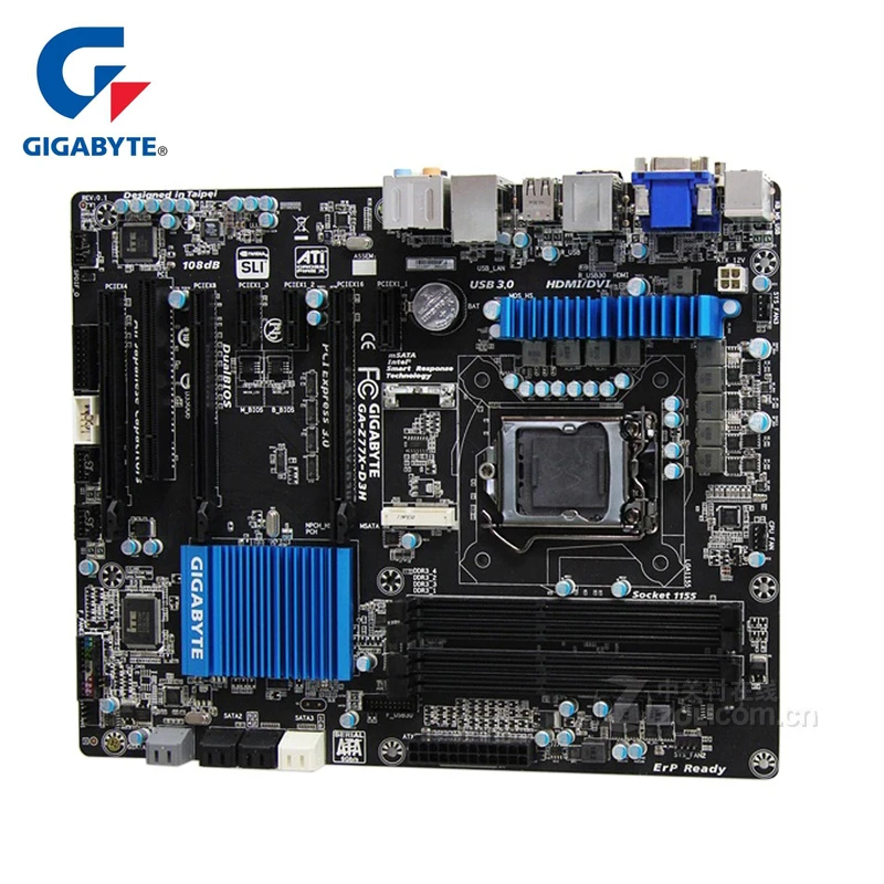 

100% Gigabyte GA-Z77X-D3H DDR3 Motherboard USB3.0 32G Z77X-D3H Desktop SATAIII Systemboard PCI-E 3.0 Z77X LGA 1155 Z77 Used