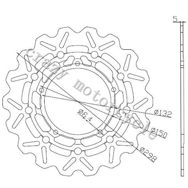 Motorcycle Front Brake Rotor Disc For YAMAHA FZ6 FZ600 FZ6 FAZER 600 2004-2008 FA6 FAZER S2 2007-2008 XJ6 XJ600 2009-2011