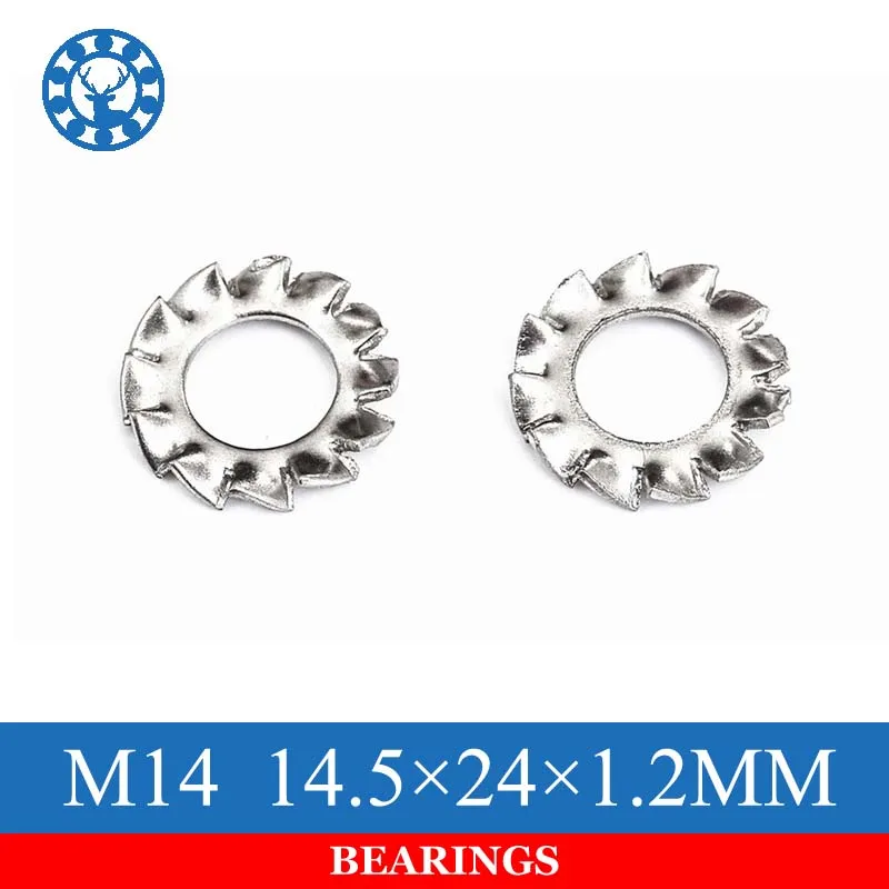 

20Pcs DIN6798A M14 304 Stainless Steel Washers External Toothed Gasket Washer Serrated Lock Washer