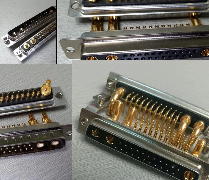 1PCS High current D-SUB25W3 RF wire bonder Industrial grade plug RF coaxial connector