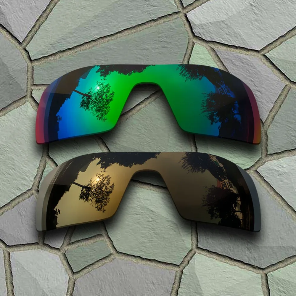 

Jade Green&Bronze Copper Sunglasses Polarized Replacement Lenses for Oakley Oil Rig