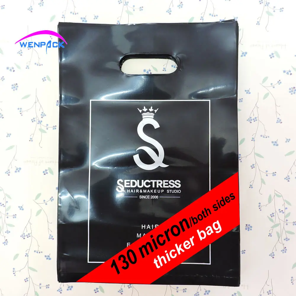 

Custom Printed Logo Handle Shipping Gift Plastic Bag