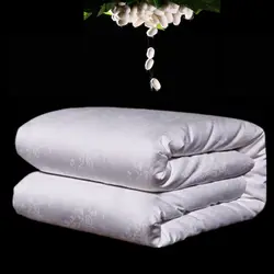 Exquisite Handmade Silk Comforter Natural 100%Silk Filler Quilt Winter Silk Blankets Satin Jacquard Cotton Cover Accept Custom
