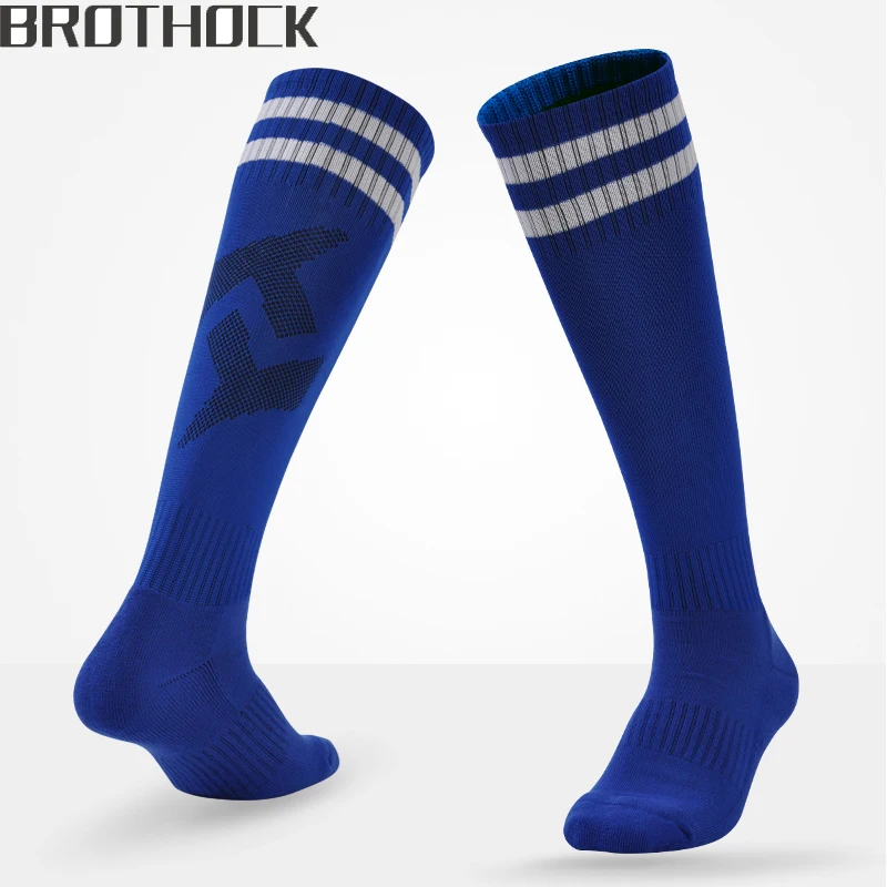 

Brothock Football socks long thicker pure adult and children soccer socks training summer towel sports socks football stockings