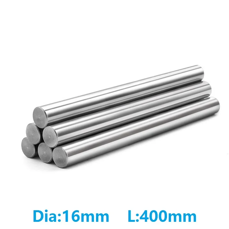 

10pcs/lot 16mm linear shaft 400mm long 16x400mm chromed plated linear shaft rod bar CNC router 3D printer parts steel rod