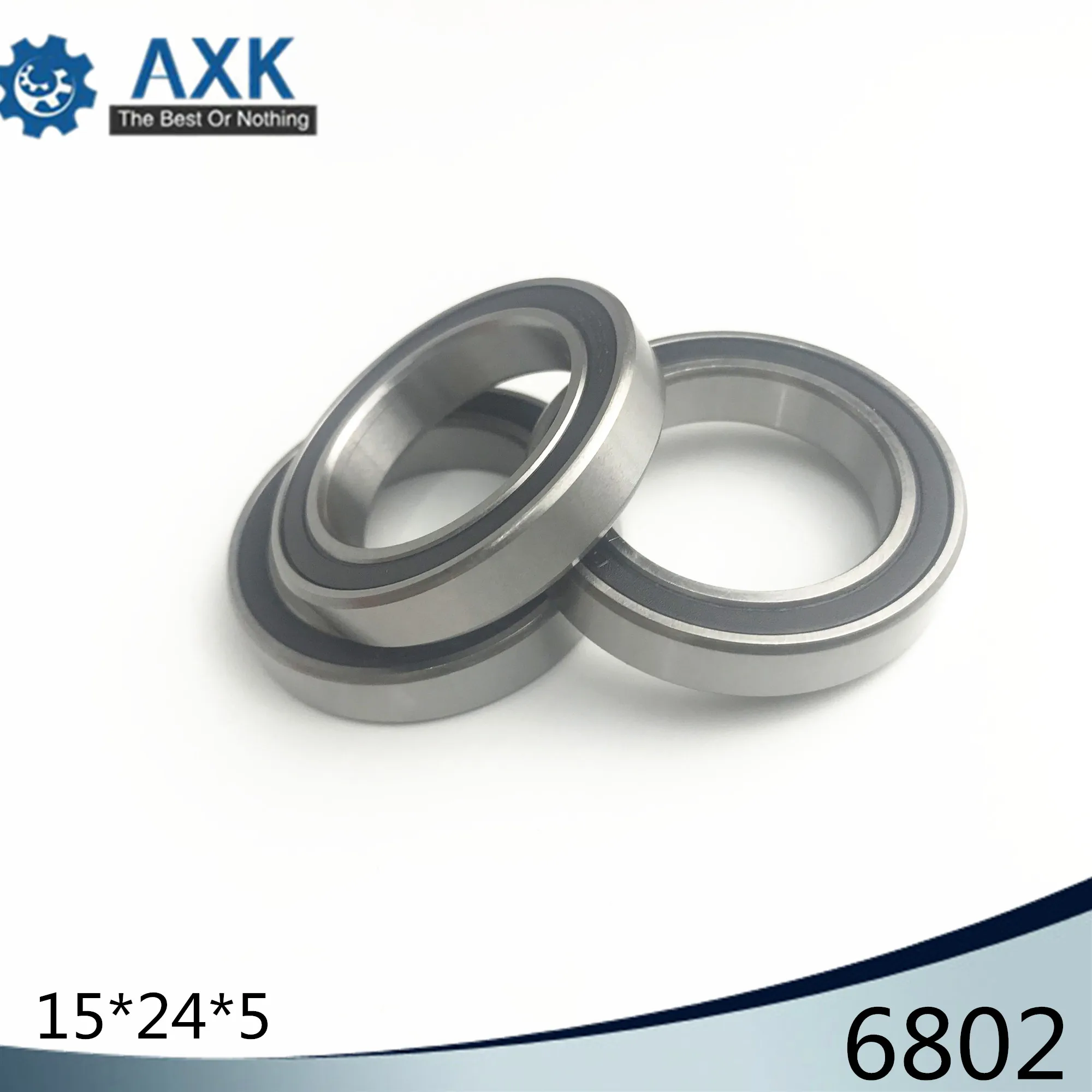 6802 Hybrid Ceramic Bearing 15x24x5 mm ABEC-1 ( 1 PC ) Bicycle Bottom Brackets & Spares 6802RS Si3N4 Ball Bearings