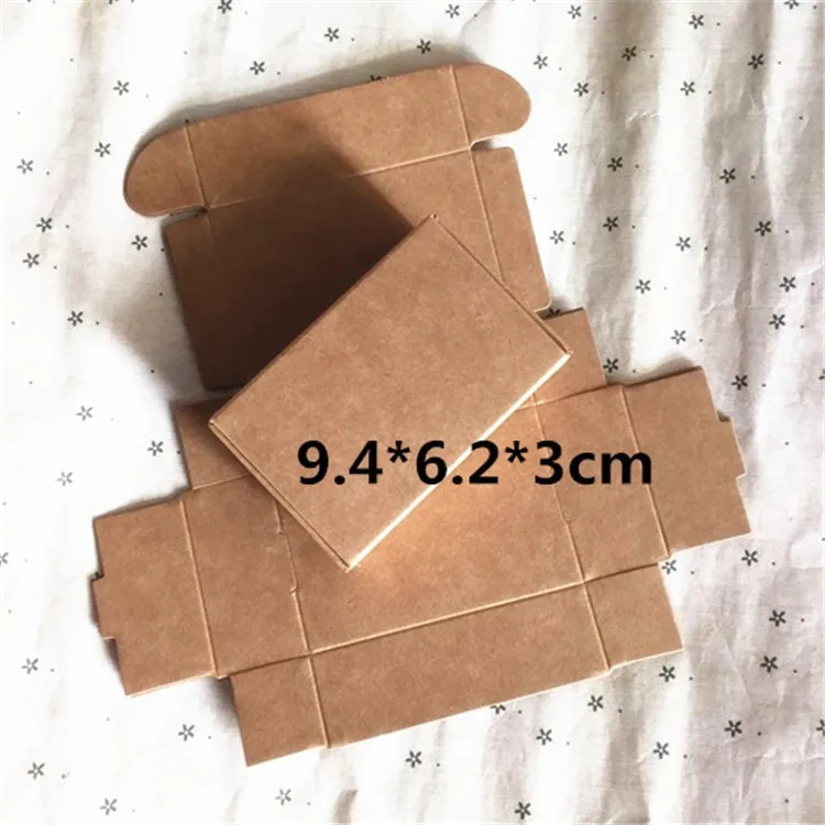 

9.4*6.2*3cm Small Gift Paper Box Kraft paper packing box Jewelry box Blank Soap box Gift packing Box 200pcs\lot Free shipping