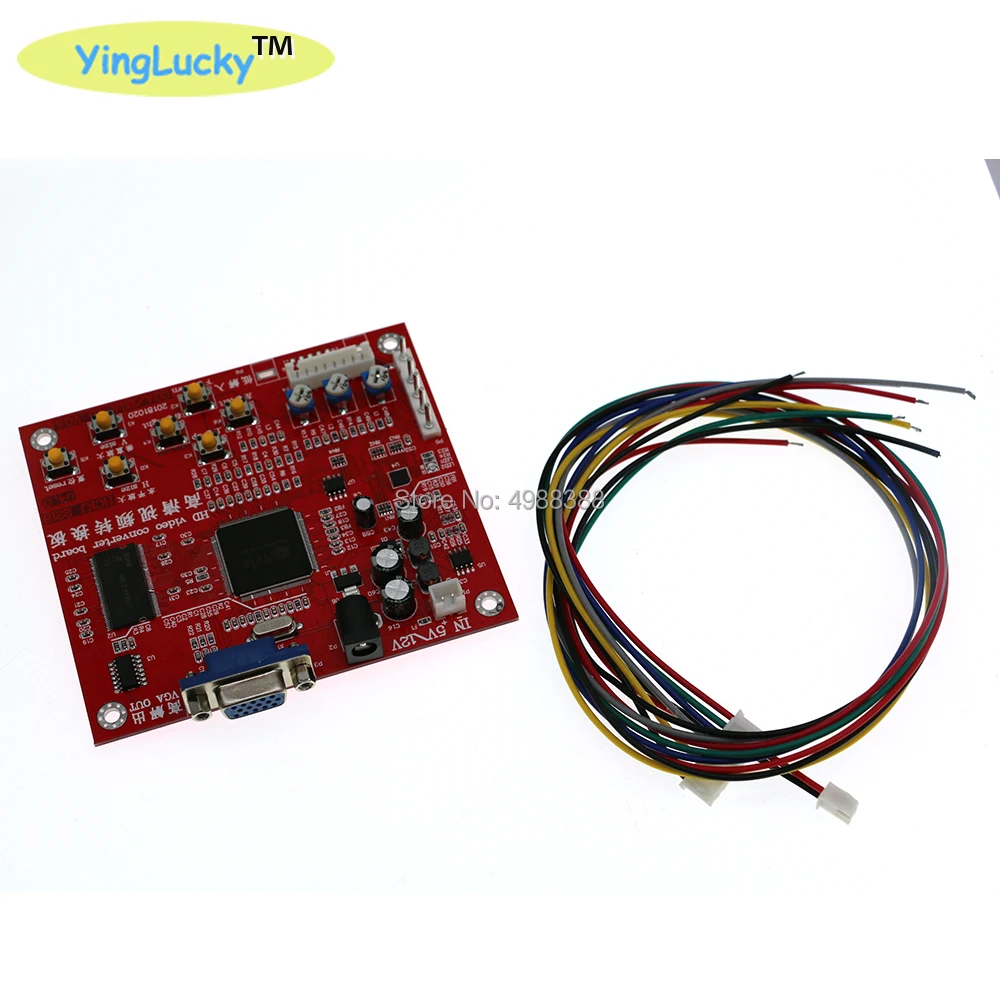 VGA to CGA / CVBS / S-VIDEO High Definition Converter Arcade Game Video Converter Board for CRT LCD PDP Game Accessories