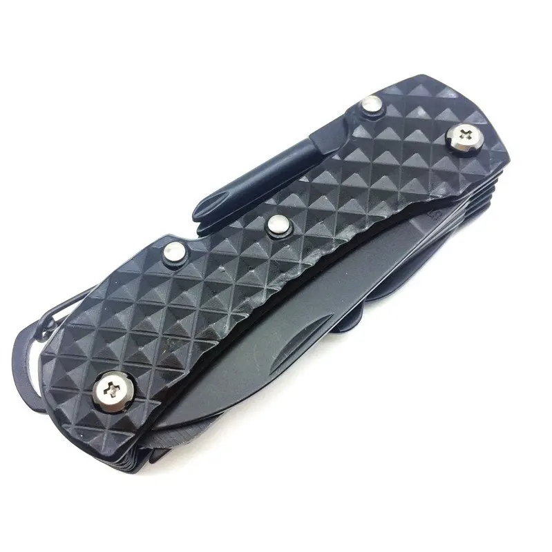 Titanium Black Multifunction Swiss Knife Outdoor Camping Survival Folding Knife EDC Multi Purpose Tool With Logo