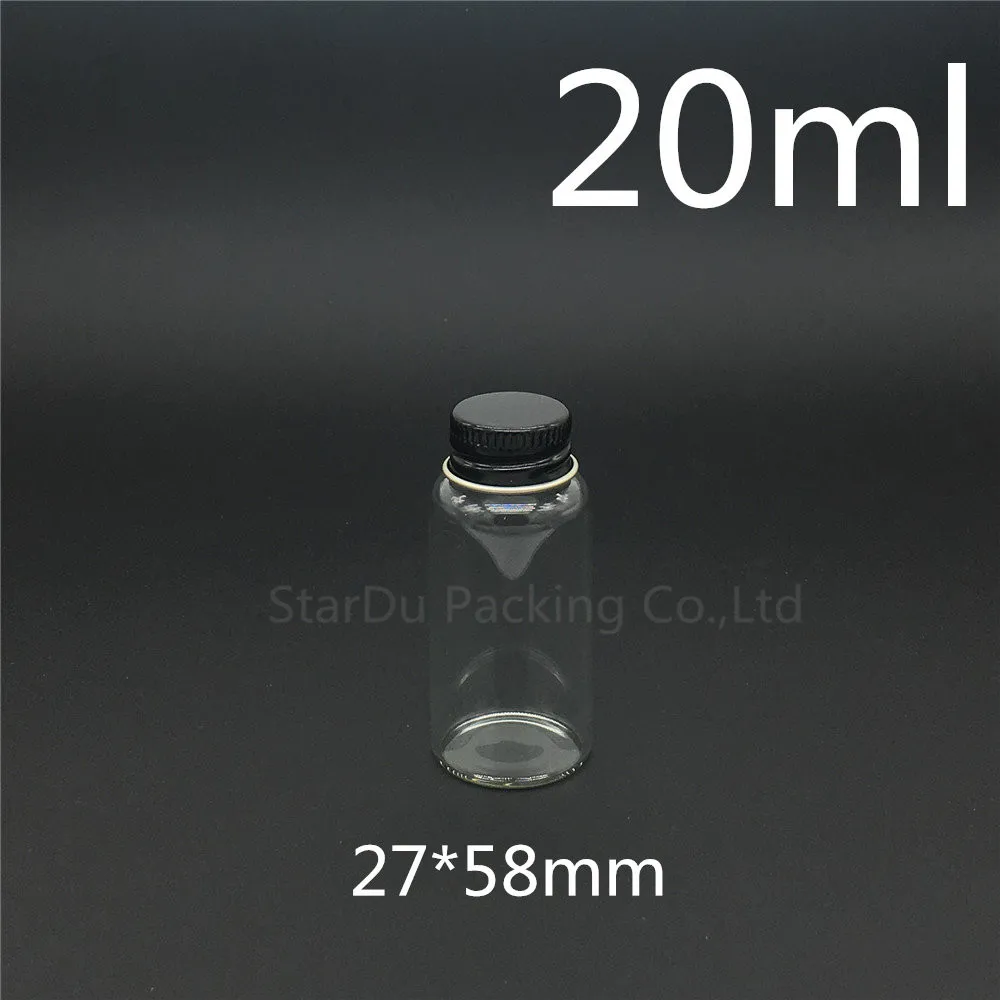 

1000pcs/lot Diameter 27mm 20ml Screw Neck Glass Bottles For Vinegar alcohol,carft/storage Candy Bottles