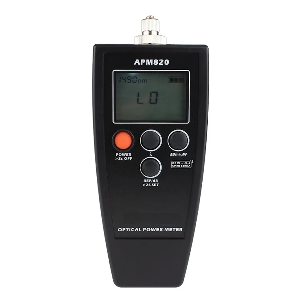 

APM820 Optical Power Meter InGaAs Alkaline or Rechargeable NiMH Battery Type A