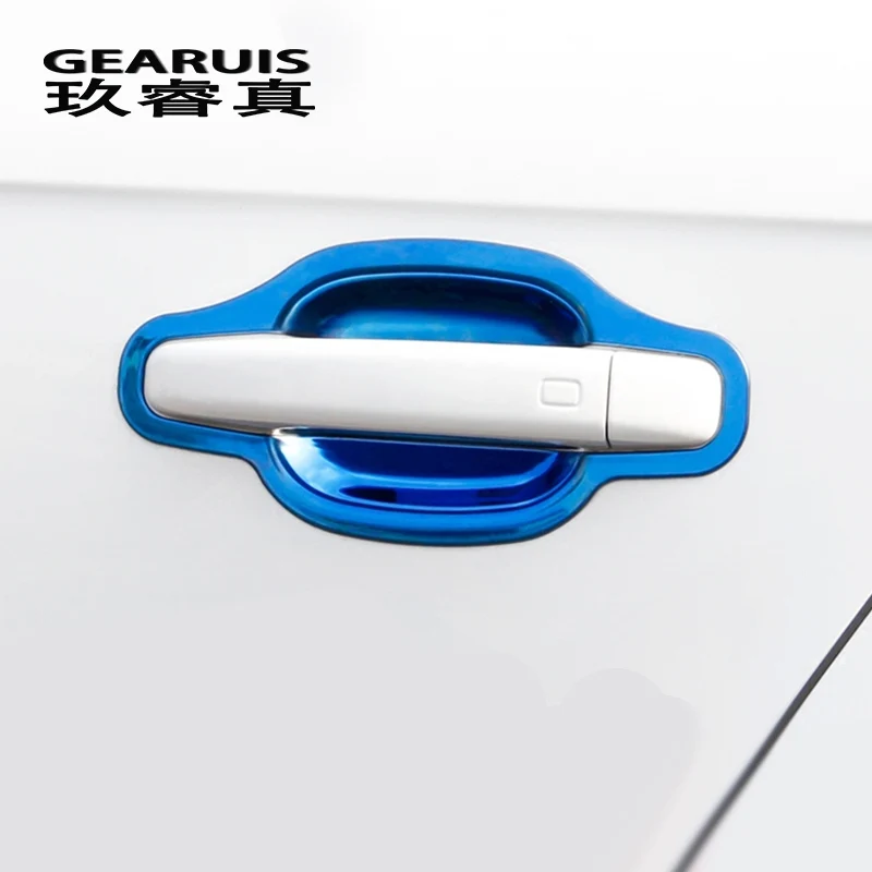 

Car styling For Audi A4 B8 Car Interior outer Door Handle Cover Trim Door Bowl Stickers decoration frame auto Accessories