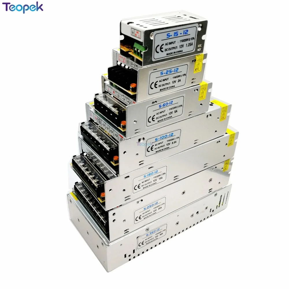 adaptador de fonte de alimentacao transformador de fita led 220v para dc 12 v 1a 2a 3a 5a a 10a 15a 20a 30a 50a 01