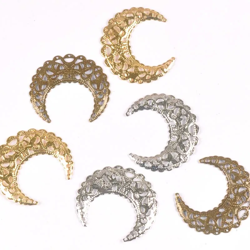 20pcs Filigree Flower Wraps Connector Ancient  Flatback Metal Embellishments Scrapbooking For Jewelry Findings 43x38mm YKL0740